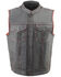 Image #1 - Milwaukee Leather Men's Old Glory Laced Arm Hole Concealed Carry Leather Vest - 7X, Black, hi-res
