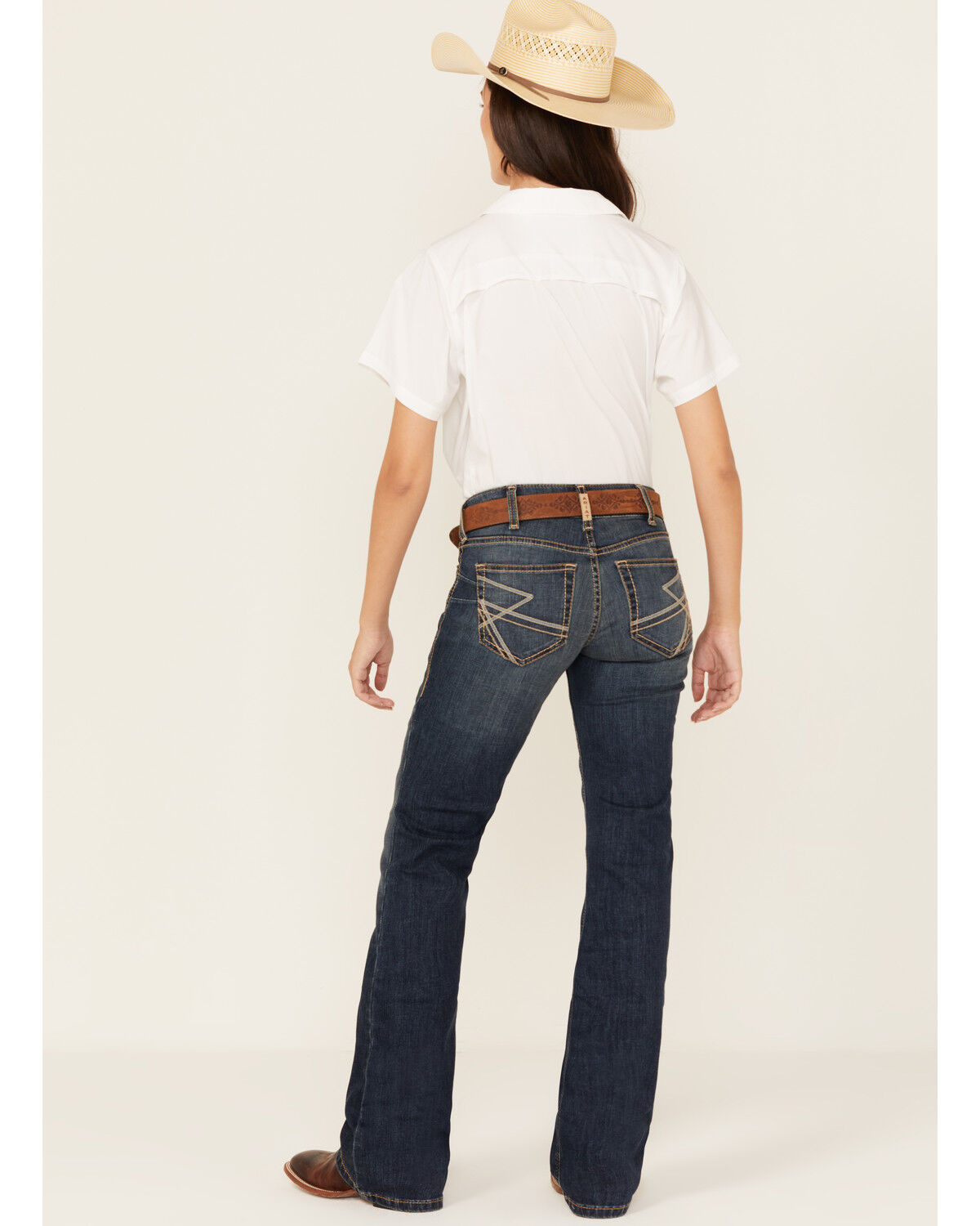 Image #1 - Ariat Women's Sonia Dark Wash Mid Rise Bootcut Stretch Denim Jeans, Dark Wash, hi-res