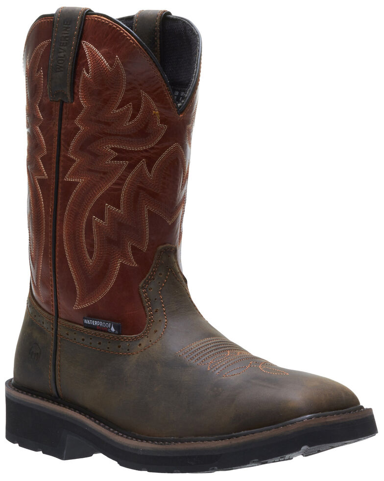 Wolverine Men's Rancher Waterproof Western Work Boots - Steel Toe ...