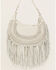 Wonderwest Women's Gray Fringe Hobo Boho Handbag, Grey, hi-res