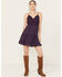 Image #1 - Shyanne Women's Lace Crochet Mini Dress, Purple, hi-res