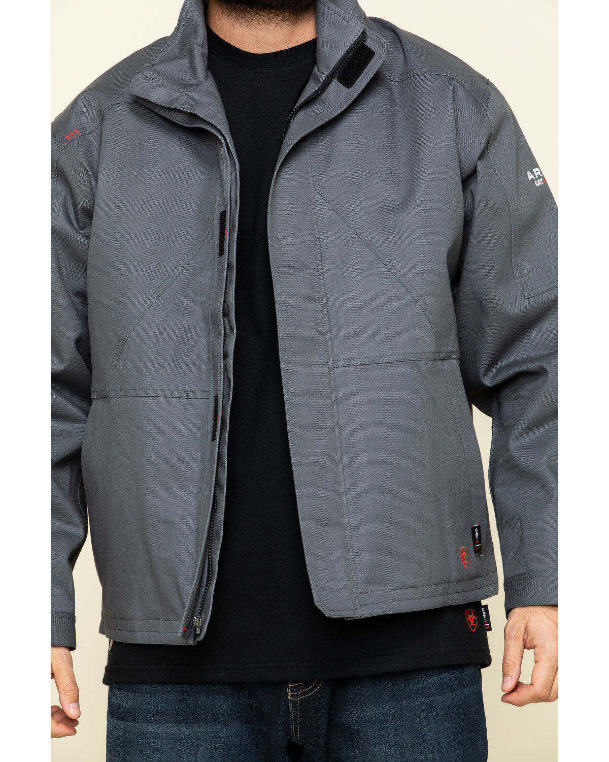 Image #4 - Ariat Men's Iron Grey FR Max Move Insulated Waterproof Work Jacket, , hi-res