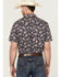 Image #4 - Cody James Men's Grand Finale Paisley Print Short Sleeve Button-Down Stretch Western Shirt, Navy, hi-res