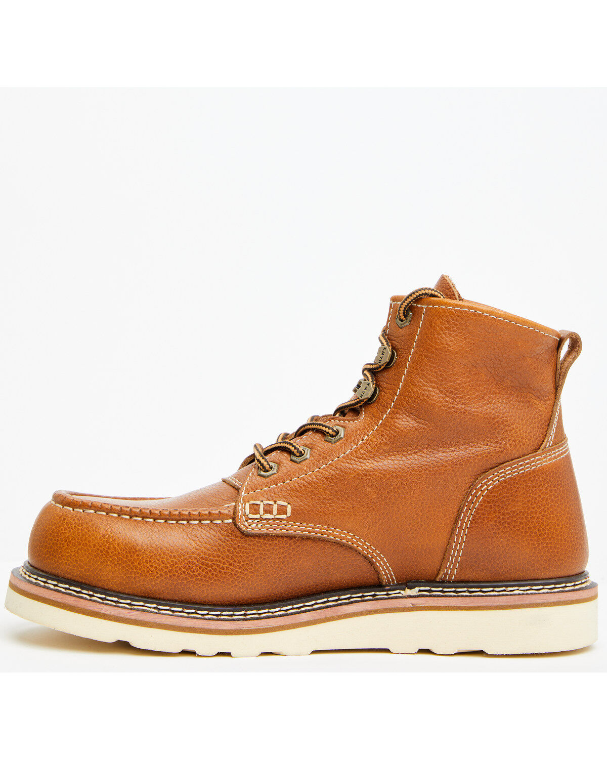 Image #3 - Hawx Men's 6" USA Pitstop Wedge Work Boots - Composite Toe, Brown, hi-res