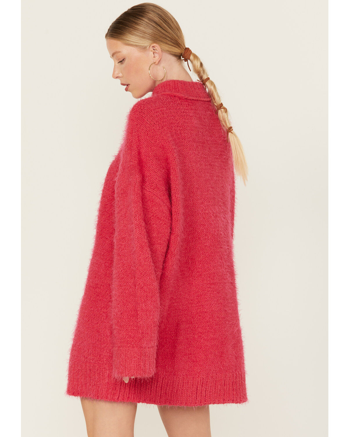Image #4 - Show Me Your Mumu Women's Timmy Tunic Sweater, Hot Pink, hi-res