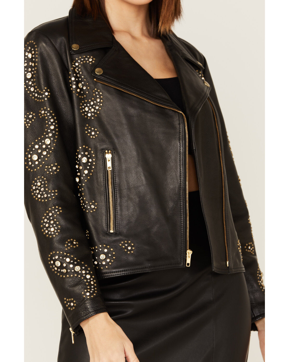 Boot Barn X Understated Leather Rhinestone Leather Moto Boot Barn X Understated Leather Rhinestone Leather Moto