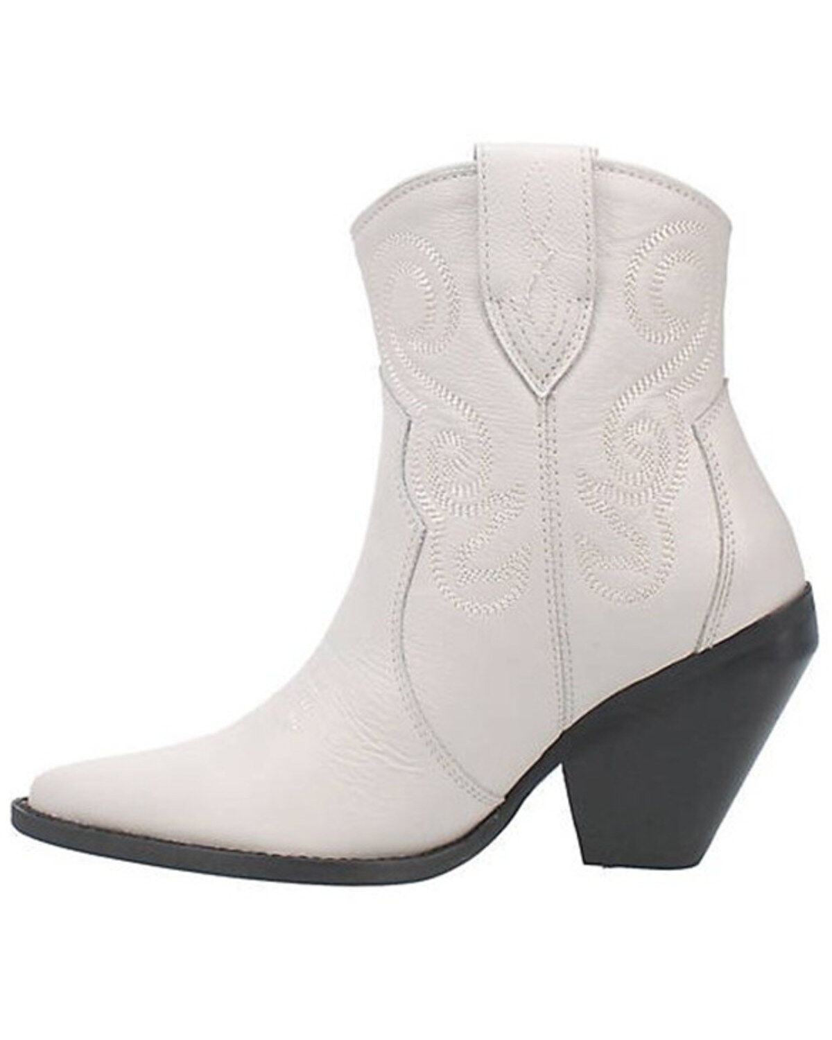 Image #3 - Dingo Women's Pretty N Prissy Western Booties - Snip Toe, White, hi-res