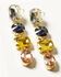 Ink + Alloy Tri-colored Crystal Four-Tier Post Earrings, Blue, hi-res