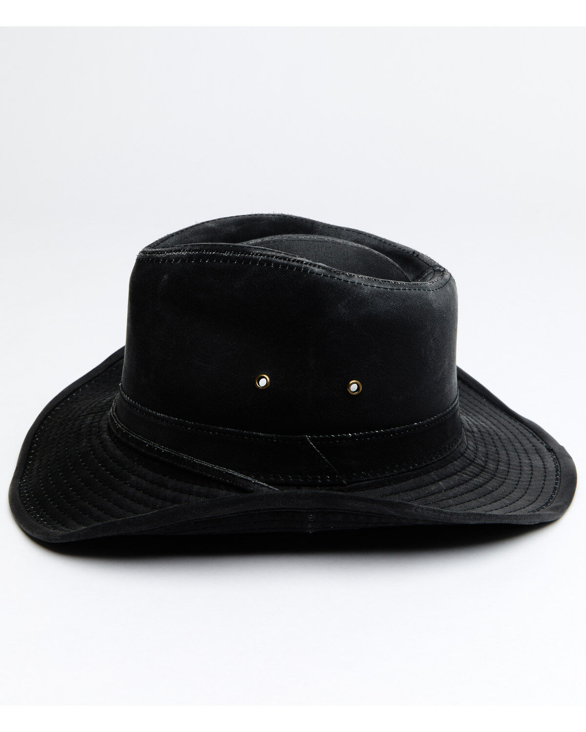 Image #2 - Hawx Men's Outback Weathered Cotton Sun Work Hat, Black, hi-res