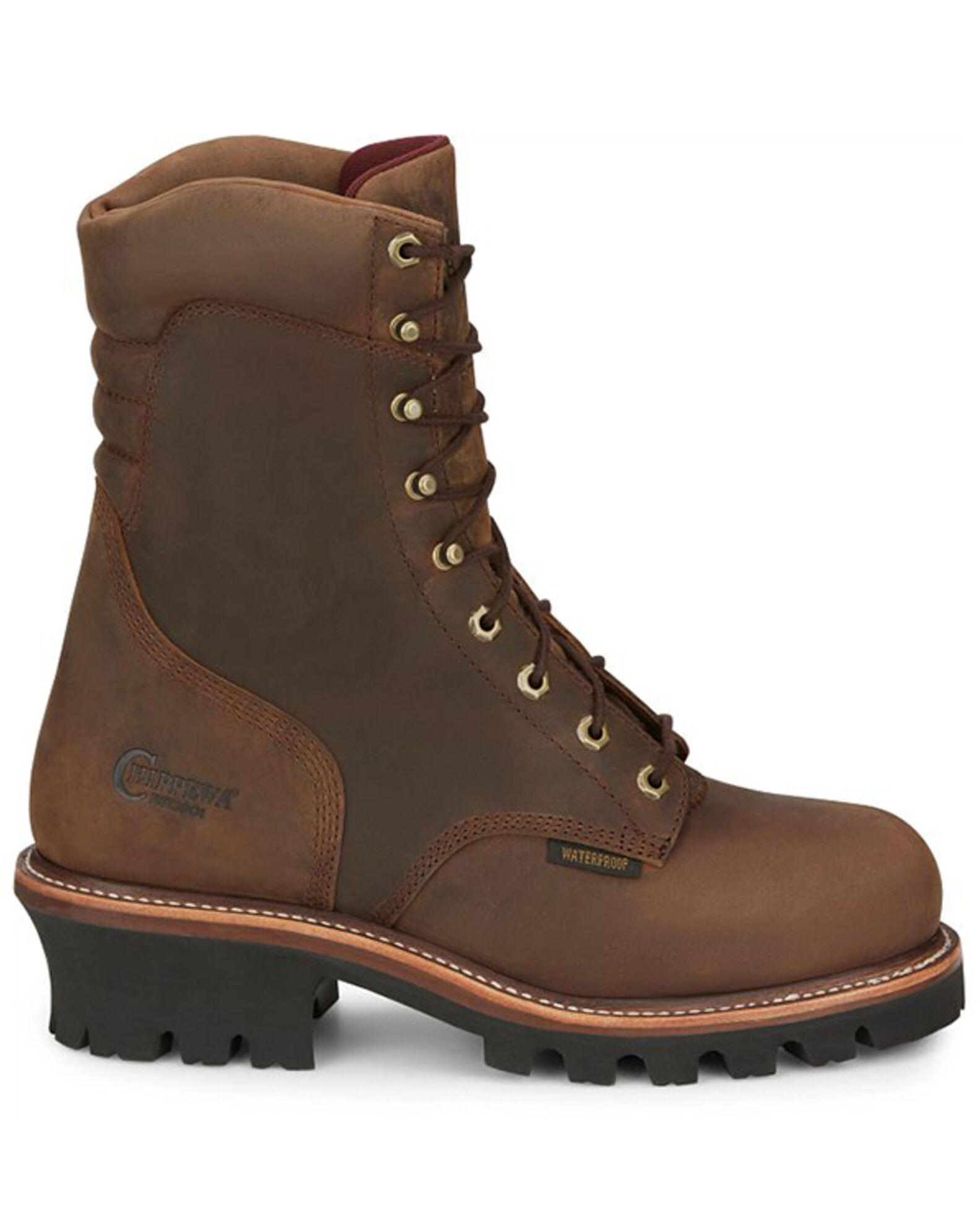 Chippewa Men s Tan Waterproof Logger Work Boots Steel Toe Boot Barn
