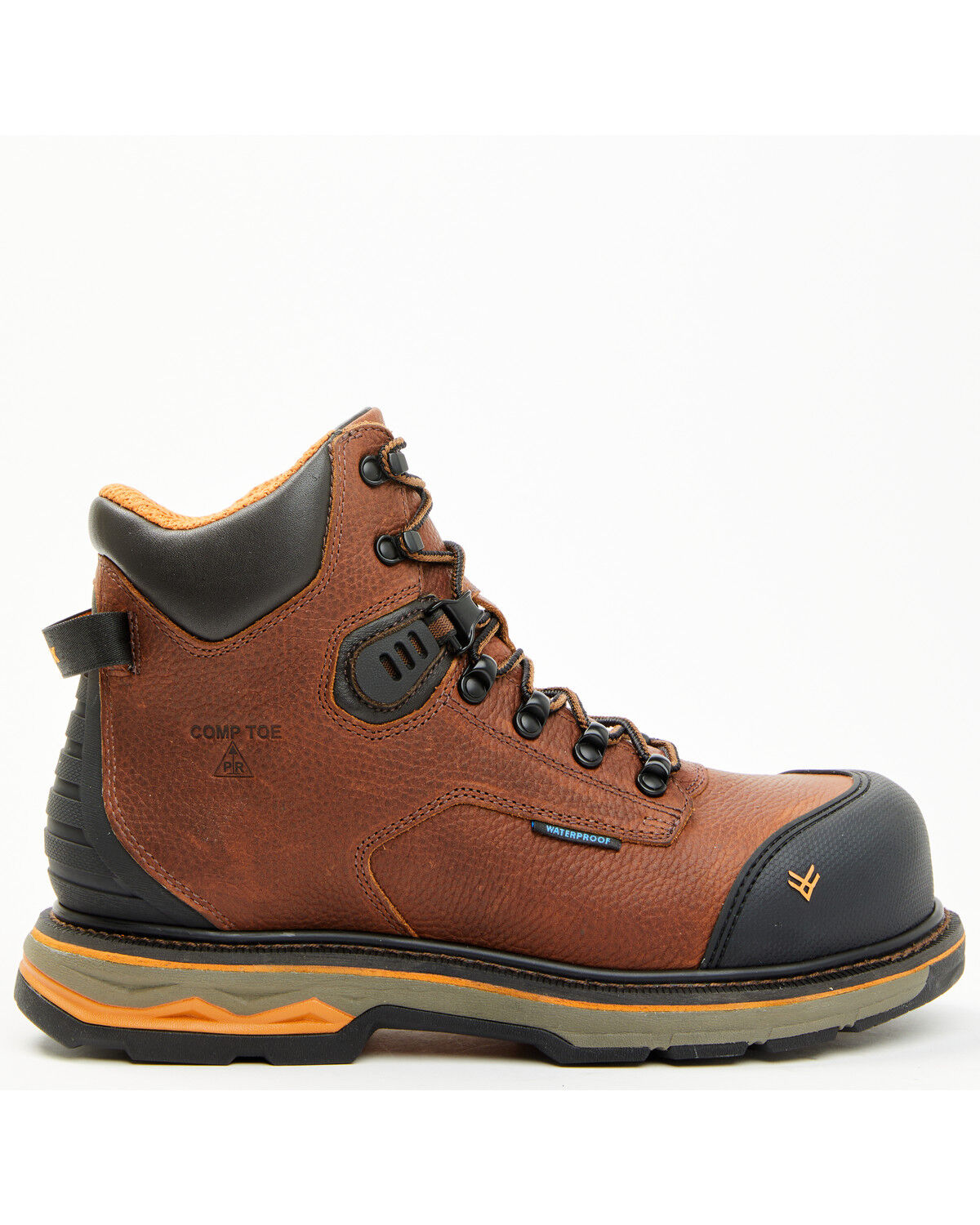 Image #2 - Hawx Men's 6" Enduro Heavy Industrial Lace-Up Waterproof Work Boots - Composite Toe, Dark Brown, hi-res