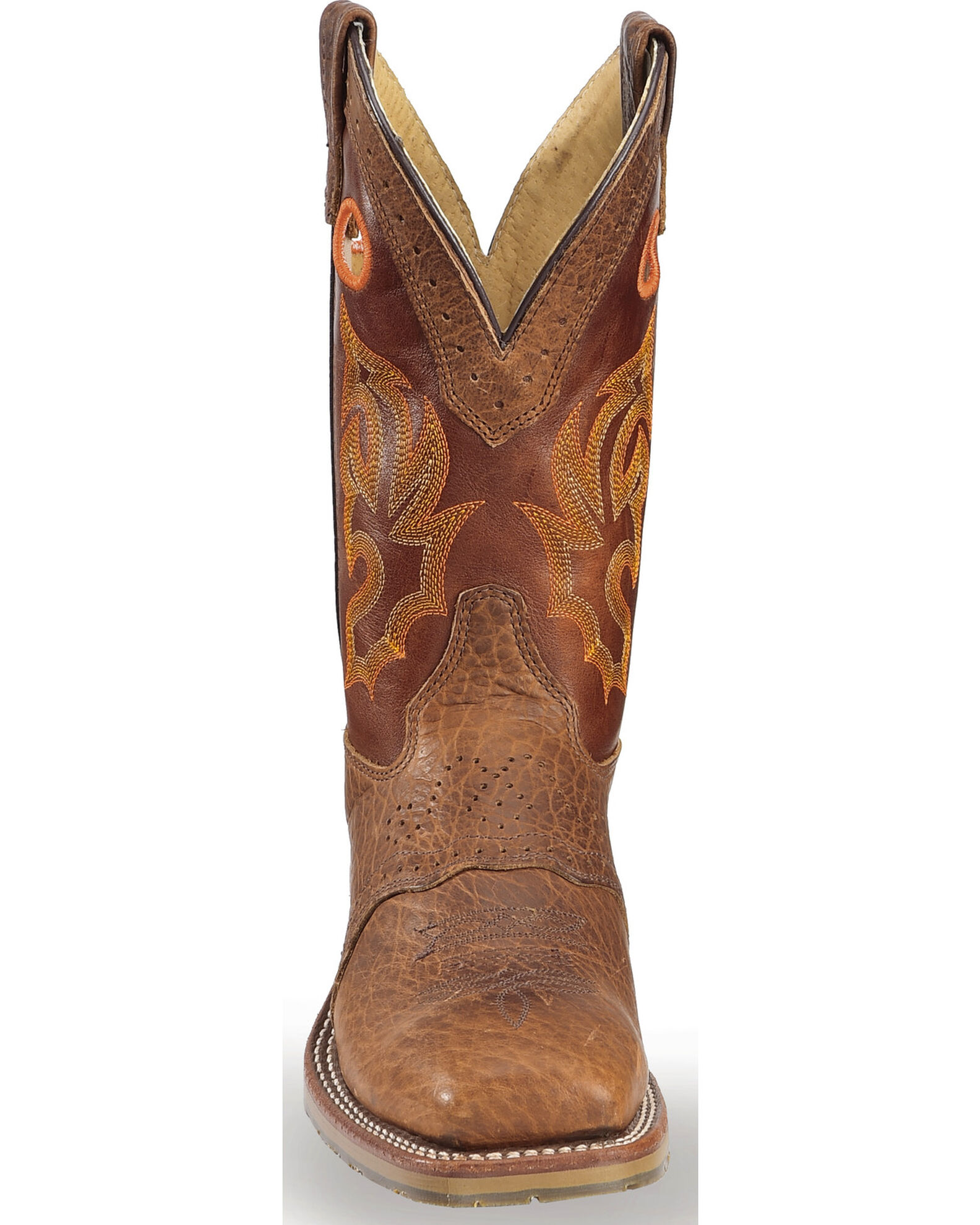 Image #4 - Double H Men's Domestic I.C.E. Roper Boots - Steel Toe, Brown, hi-res
