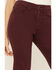 Image #2 - Sneak Peek Women's Plum Raw Hem Crop Jeans, Purple, hi-res
