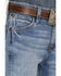 Image #2 - Wrangler Retro Boys' Light Wash Stretch Slim Straight Jeans, Light Blue, hi-res