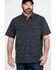 Image #1 - Hawx Men's Solid Yarn Dye Two Pocket Short Sleeve Work Shirt, Charcoal, hi-res
