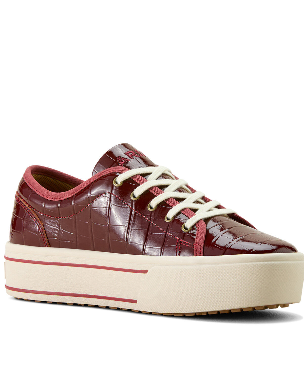 Image #1 - Ariat Women's Skylar Crocodile Print Casual Shoes, Red, hi-res