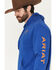Image #2 - Ariat Men's Logo Hooded Sweatshirt, Royal Blue, hi-res