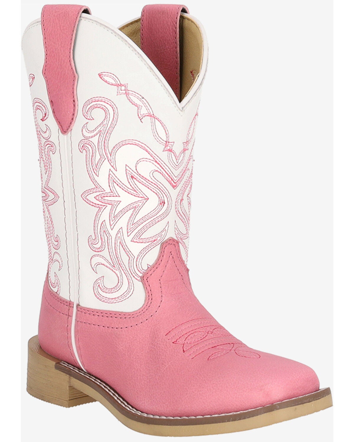 Image #1 - Smoky Mountain Little Girls' Georgia Girl Western Boots - Broad Square Toe, Pink, hi-res