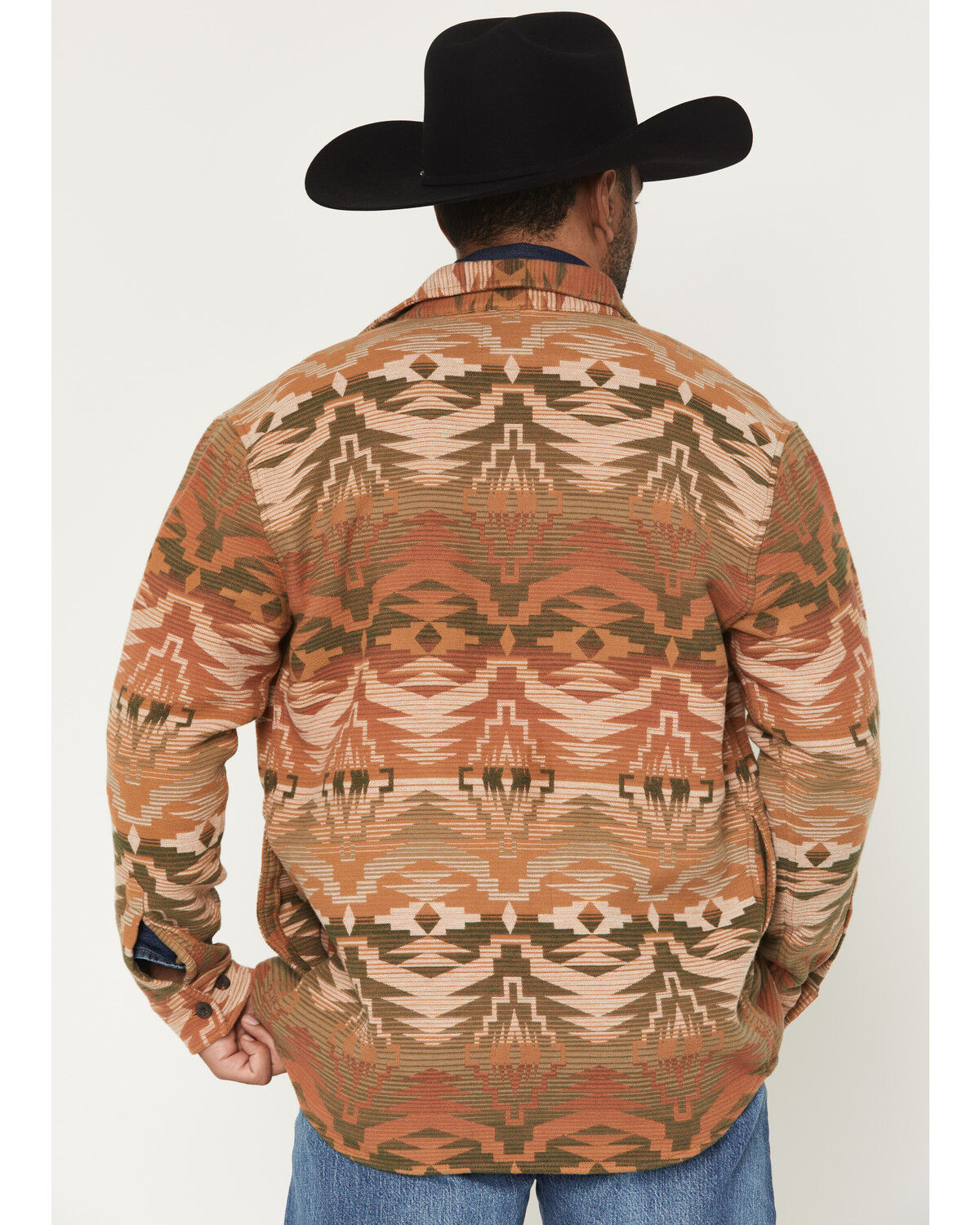 Image #4 - Pendleton Men's Driftwood Printed Button-Down Shirt Jacket, Olive, hi-res