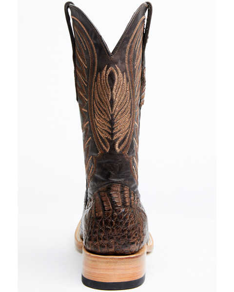 Image #5 - Tanner Mark Men's Shawnee Exotic Caiman Belly Western Boots - Broad Square Toe, Dark Brown, hi-res