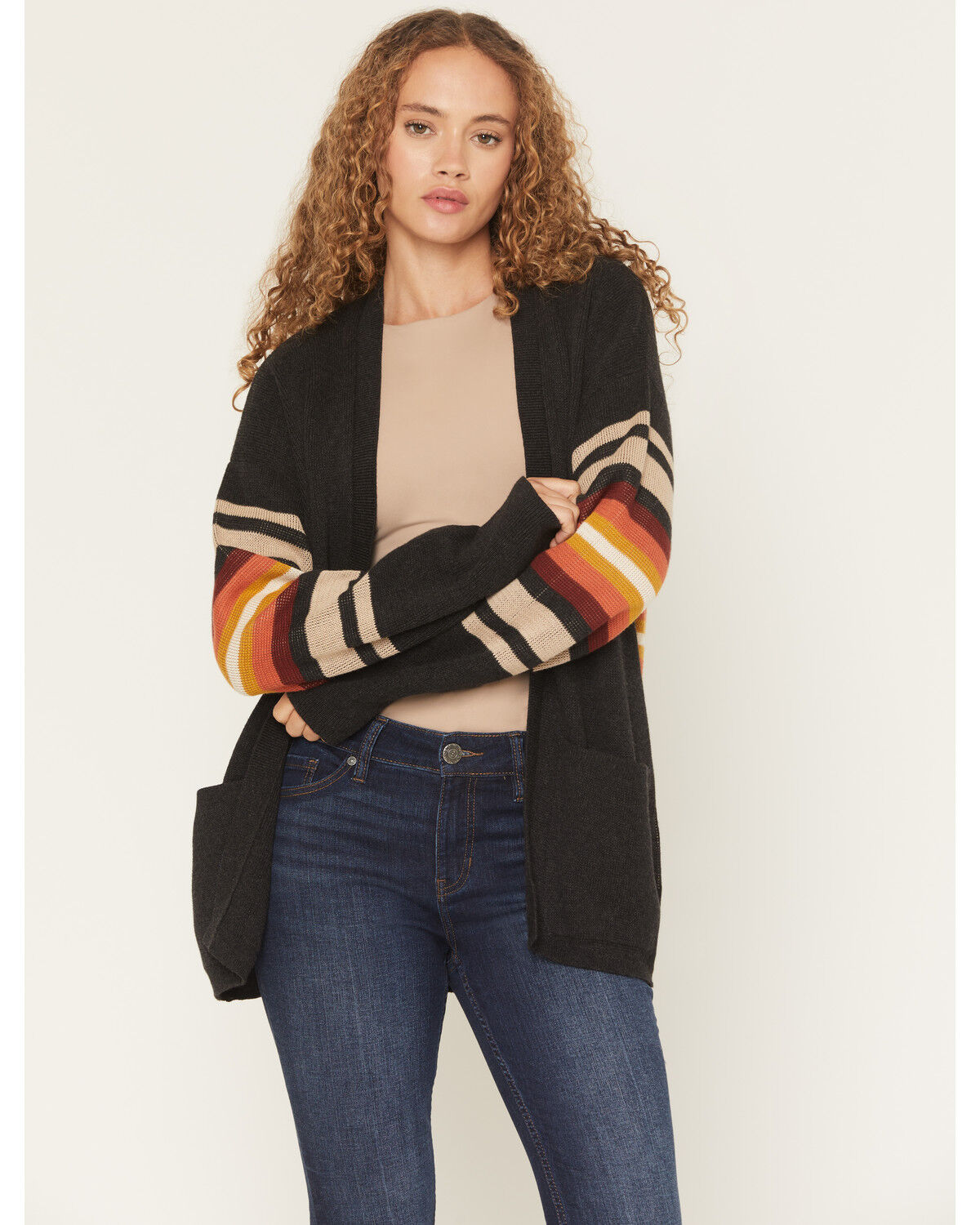 Image #1 - Pendleton Women's Sierra Springs Cardigan, Charcoal, hi-res