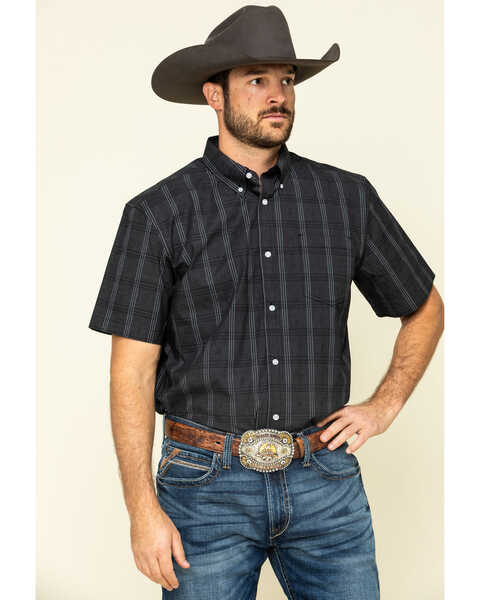 Image #1 - Cody James Core Men's Make It Pay Large Plaid Short Sleeve Western Shirt , , hi-res