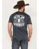 Cowboy Hardware Men's Outlaw Whiskey Short Sleeve Graphic T-Shirt, Heather Grey, hi-res
