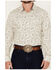Image #3 - Cody James Men's Treven Floral Print Long Sleeve Snap Western Shirt - Tall, Cream, hi-res