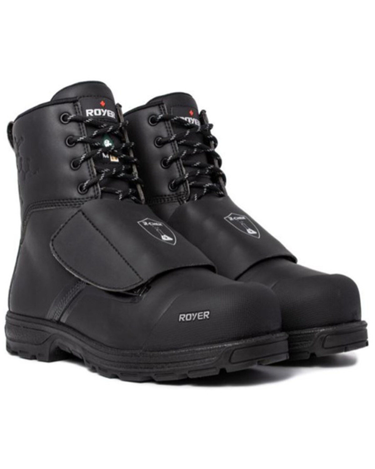 Image #1 - ROYER Men's 8" AGILITY™ R-CHEM™ Interguard 2.0 Work Boots - Composite Toe, Black, hi-res