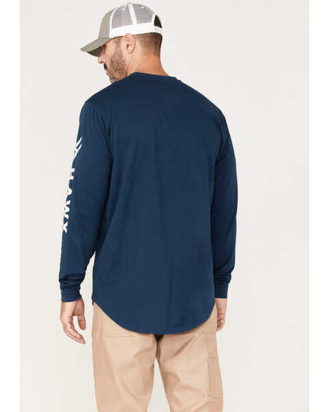Image #4 - Hawx Men's Logo Graphic Work T-Shirt , Dark Blue, hi-res