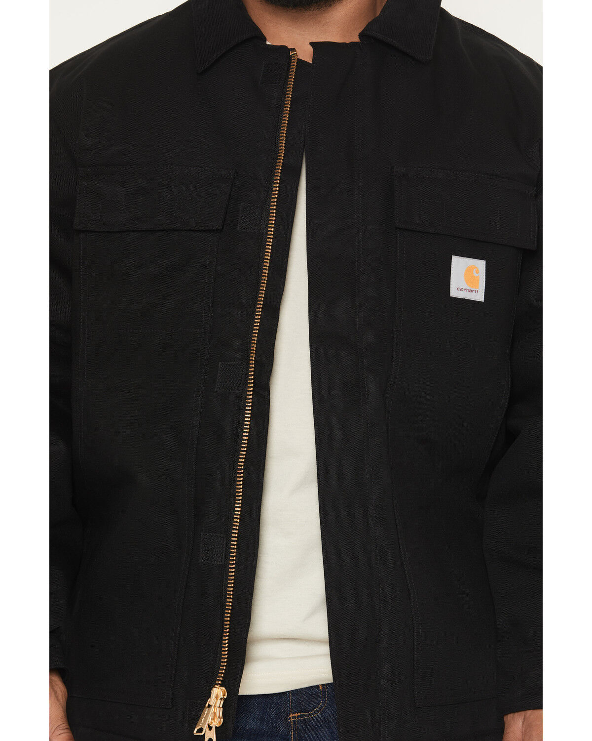 Image #3 - Carhartt Men's Loose Fit Firm Duck Insulated Traditional Coat, Black, hi-res