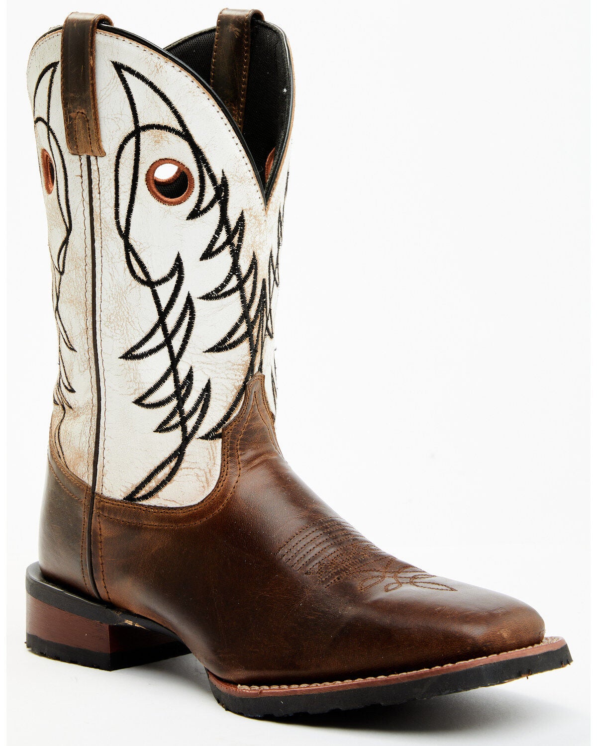 Laredo Men's Ripley Western Performance Boots - Broad Square Toe, Brown, hi-res