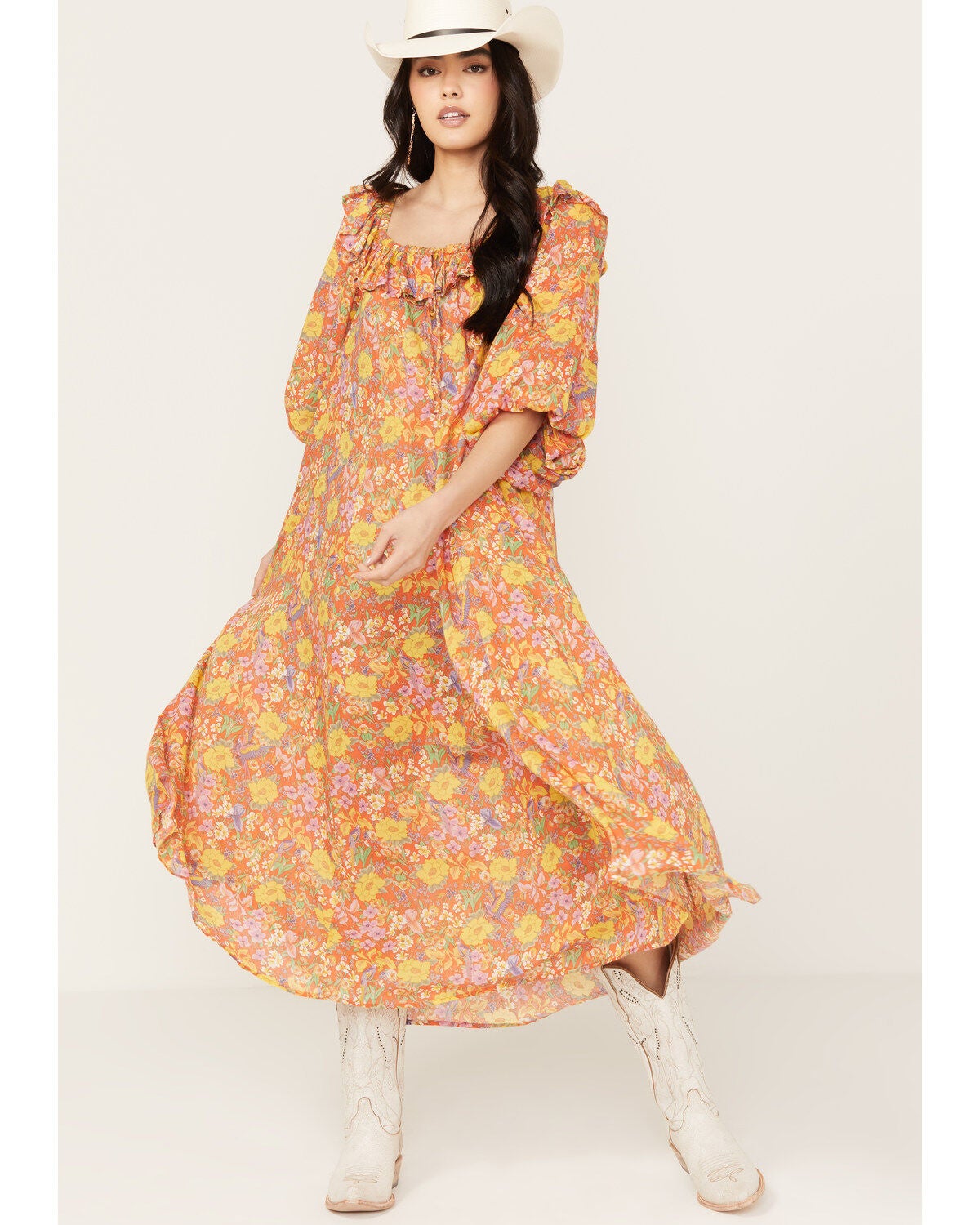 Spell Women's Last Drink Midi Dress, Multi, hi-res