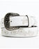 Shyanne Women's Lasy Floral Embroidered Rhinestone Western Belt, White, hi-res