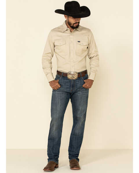 Image #3 - Wrangler Men's Advanced Comfort Long Sleeve Western Shirt, , hi-res