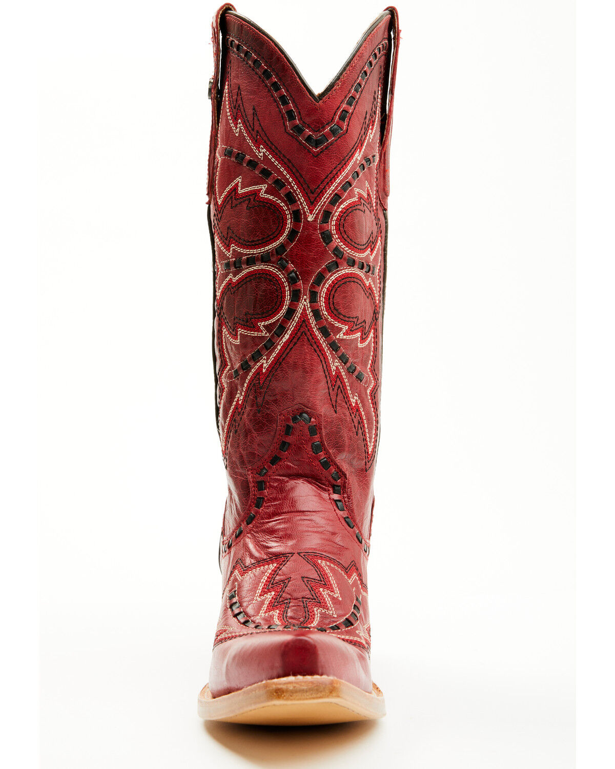 Image #4 - Dan Post Women's Mesa Tall Western Boots - Snip Toe, Red, hi-res