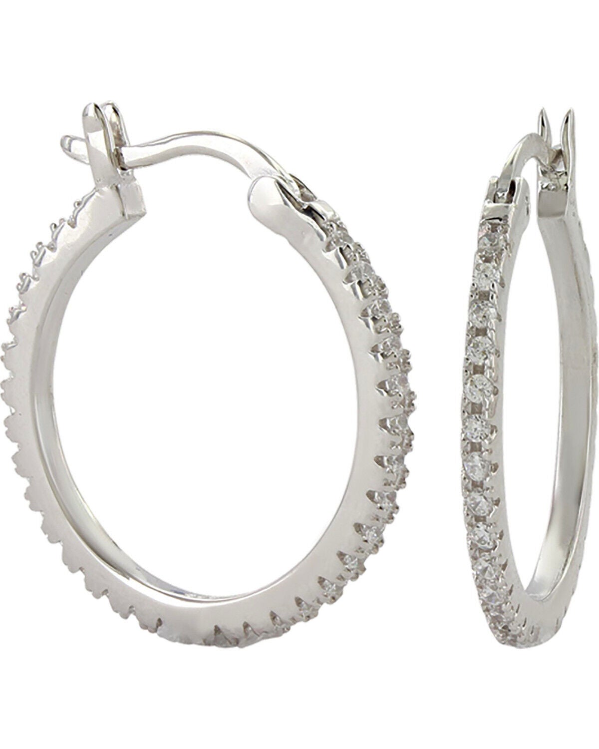 Montana Silversmiths Women's Silver Classic Hoop Earrings, Silver, hi-res