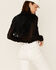 Any Old Iron Women's Beaded Fringe Shirt, Black, hi-res
