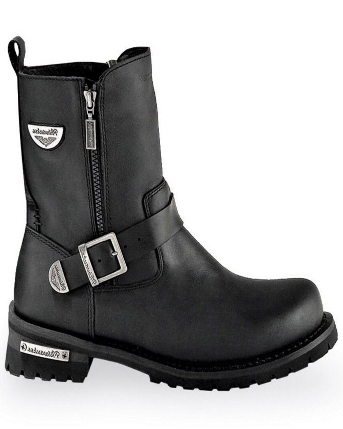 Image #1 - Milwaukee Motorcycle Clothing Co. Men's Afterburner Moto Boots - Round Toe, , hi-res