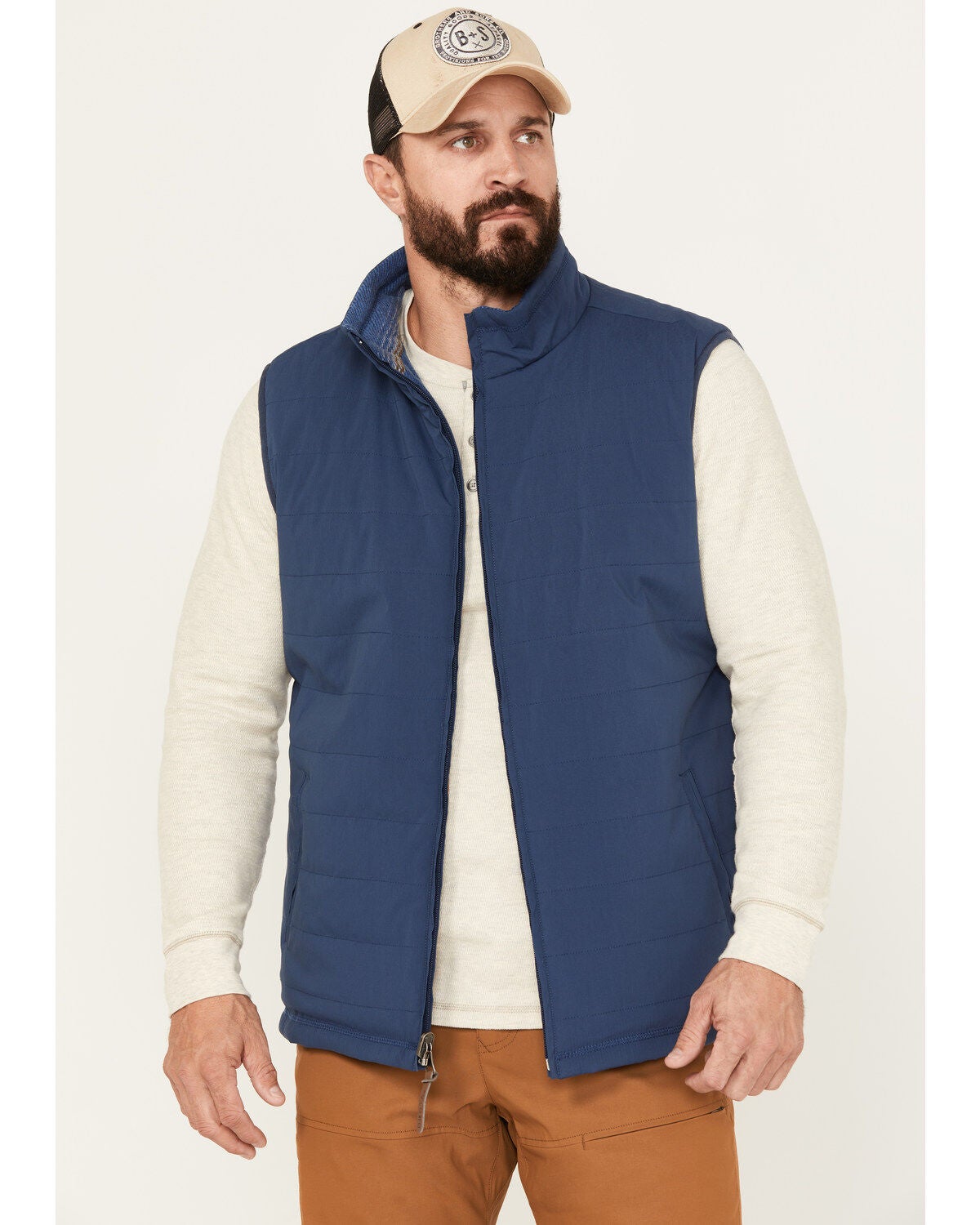 Dakota Grizzly Men's Bennett Reversible Vest, Blue, hi-res