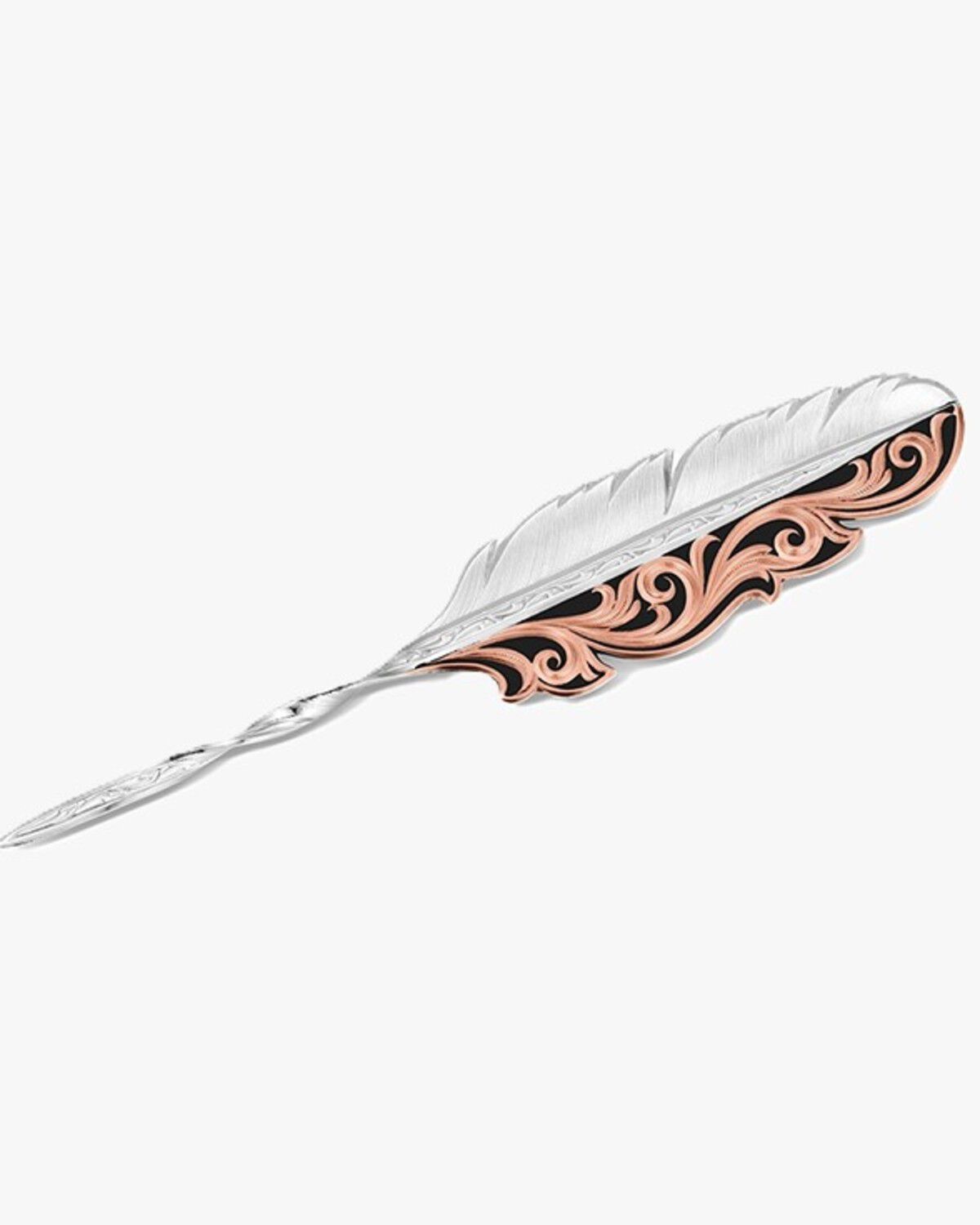 Montana Silversmiths Alpine Night Feather Hat Pick, Silver, hi-res