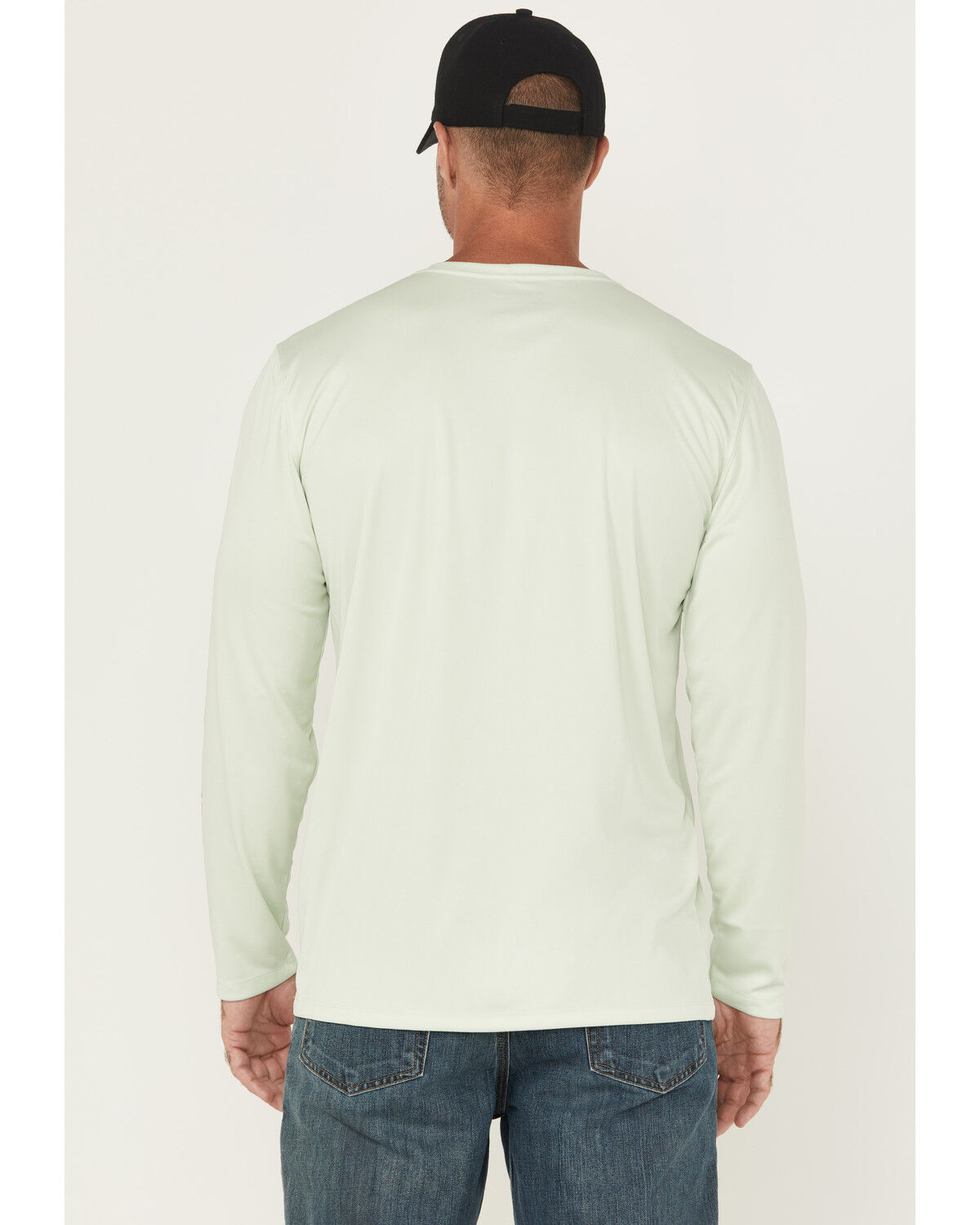 Image #4 - Carhartt Men's Force Sun Defender™ Lightweight Long Sleeve Hooded Graphic T-Shirt, Light Green, hi-res