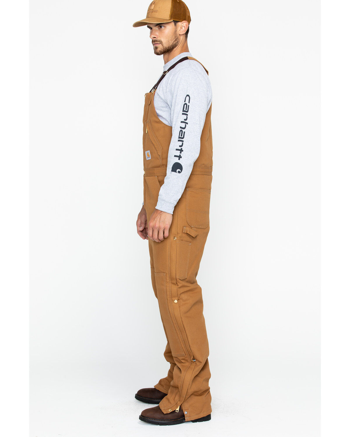 Image #5 - Carhartt Men's Zip-to-Waist Bib Work Overalls, , hi-res