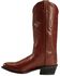 Image #3 - Old West Men's Smooth Leather Western Boots - Round Toe, Black Cherry, hi-res
