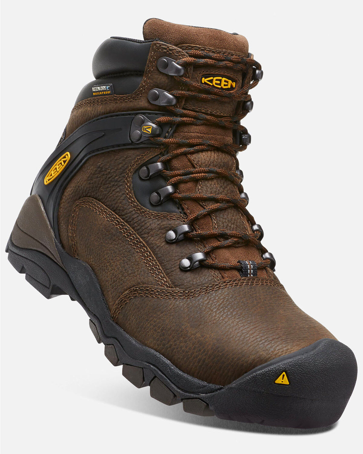 Image #1 - Keen Men's Louisville Waterproof Work Boots - Steel Toe, Brown, hi-res
