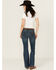 Image #3 - Wrangler Retro Women's Jana Dark Wash Mid Rise Mae Trouser Jeans, Dark Wash, hi-res