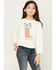 Image #1 - Wrangler Girls' Floral Boot Long Sleeve Graphic Tee, White, hi-res