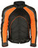 Image #1 - Milwaukee Leather Men's Combo Leather Textile Mesh Racer Jacket, Black/orange, hi-res