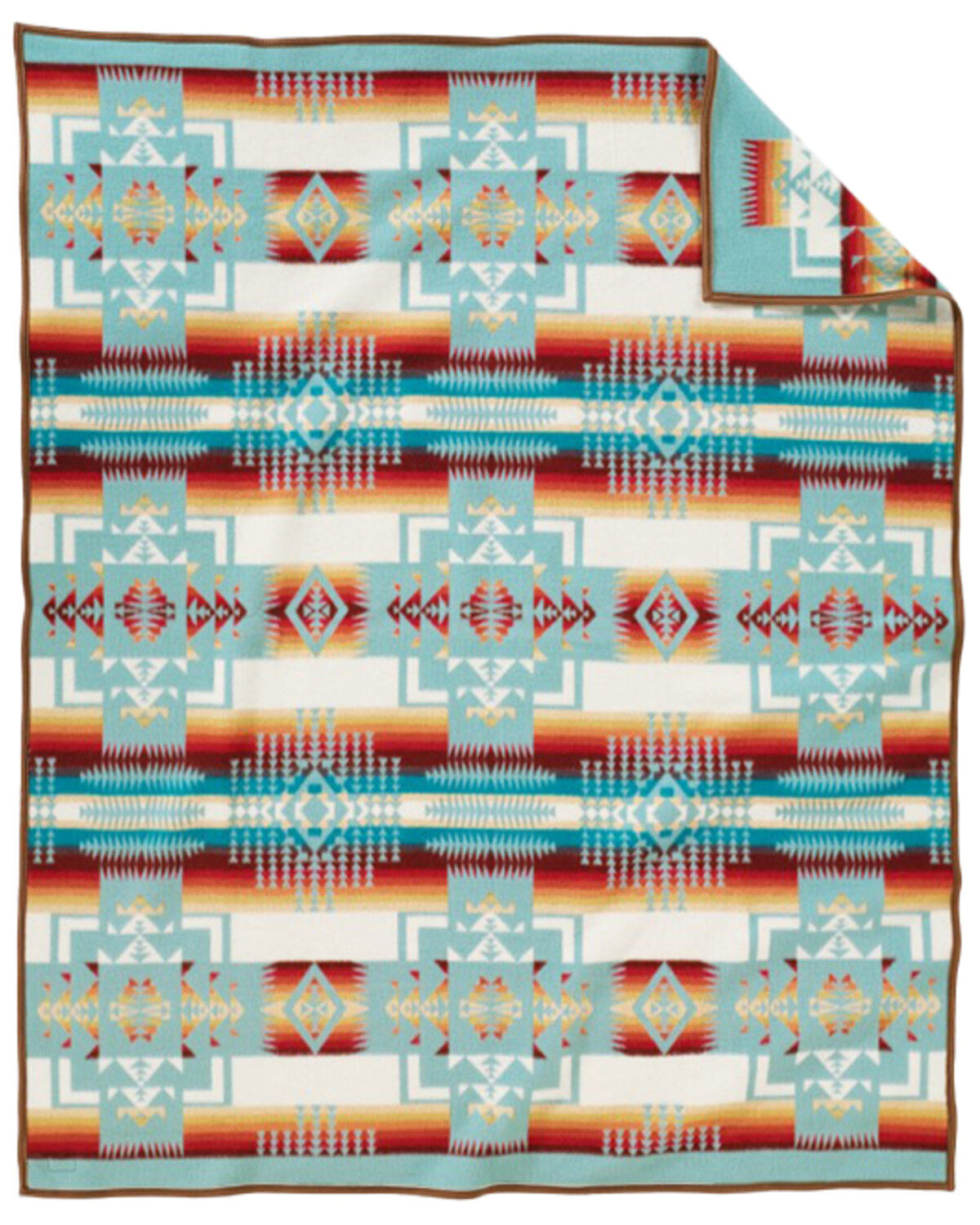 Image #2 - Pendleton Chief Joseph Blanket, Aqua, hi-res