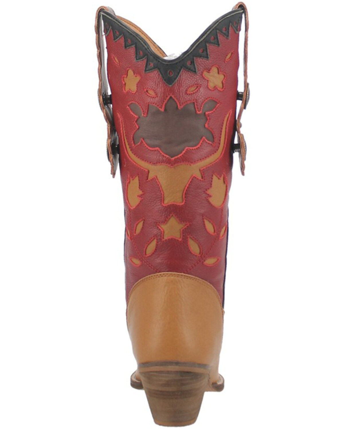 Image #5 - Dingo Women's Love Rocks Leather Underlay Western Boot - Snip Toe, Tan, hi-res